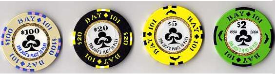 Bay Area Bay 101 Poker Chips